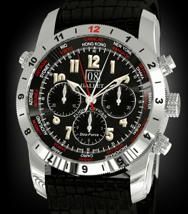 Gallet Flight Officer Duo-Force Chronograph