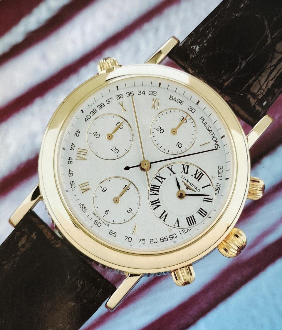 Longines Master Collection Pulsometer Chronograph 18k Gold