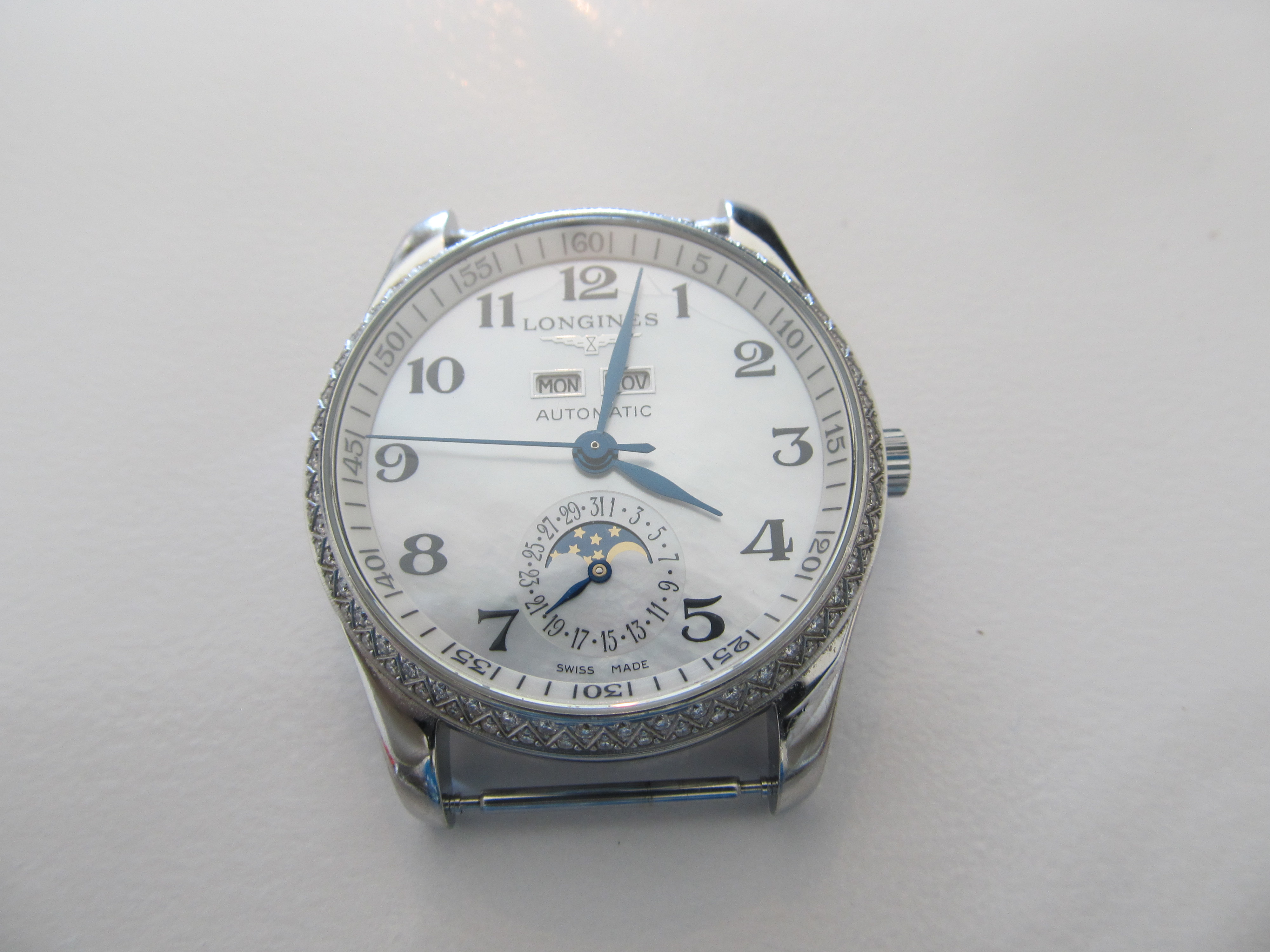 Longines Master Collection Moonphase Diamond Bezel